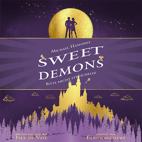 Audiobookcover zum cosy Urban-Fantasy-Roman Sweet Demons - Zwischen Licht und Schatten