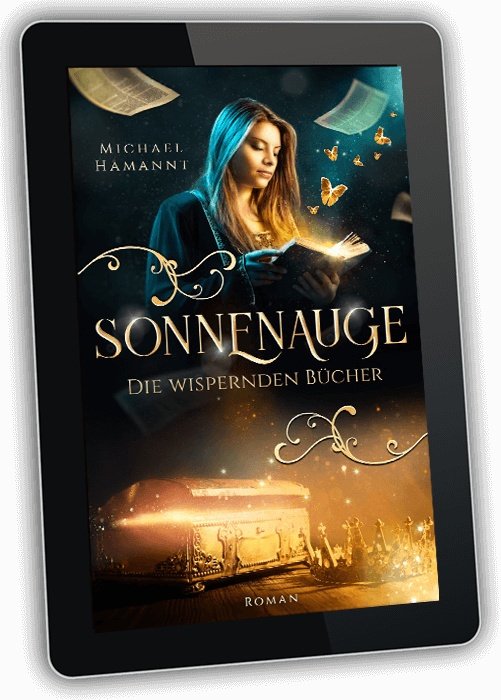 Cover des fantastischen Bestsellers Die Wispernden Bücher Sonnenauge