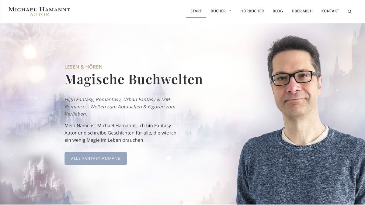 Neue Website des Fantasy-Autors Michael Hamannt ist online.