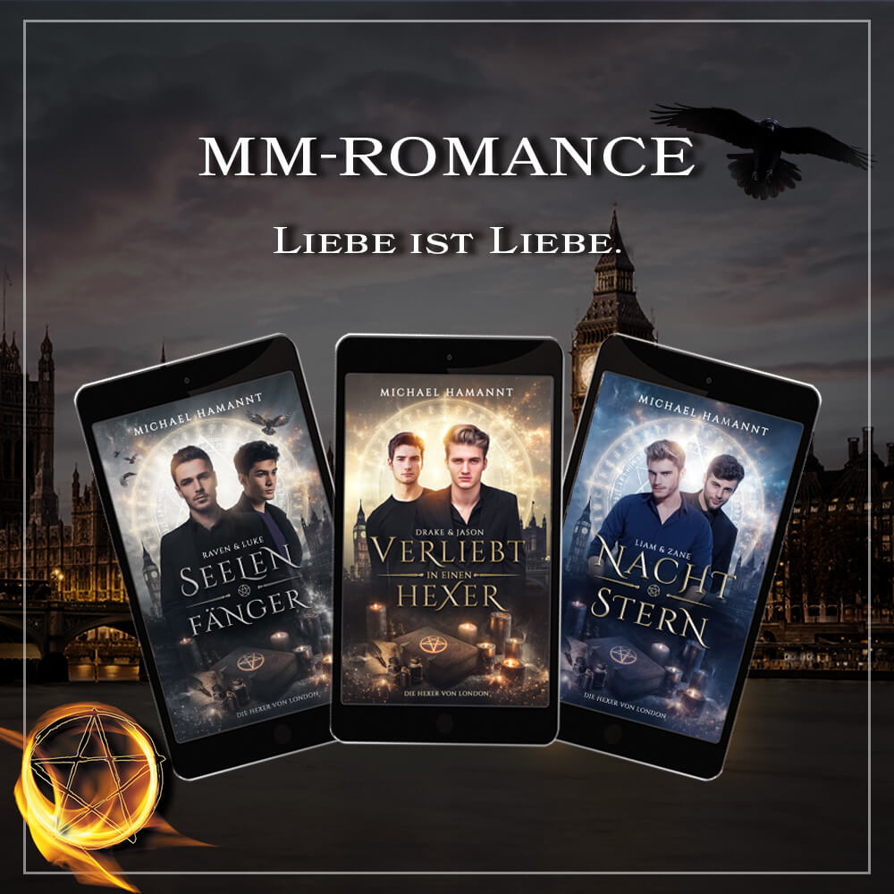 Fantasy-Genres Romane mit dem Thema MM-Romance.